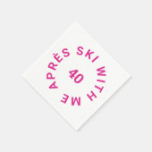 Après Ski Met Me 40 Hot Pink 40e Verjaardagsfeestj Servet (Hoek)