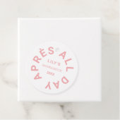 Après Ski Met Me Roze Bachelorette Feest  Bedankjes Labels (In situ)