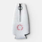 Après Ski met mij Winter Red Ski Crest Party Flesjeskoeler (Achterkant)