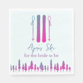 Apres Ski Neon Winter Bachelorette Party Servet