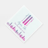 Apres Ski Neon Winter Bachelorette Party Servet (Hoek)