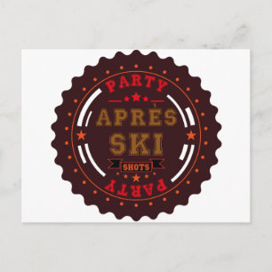 Apres Ski Party Logo Uitnodiging Briefkaart