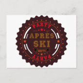 Apres Ski Party Logo Uitnodiging Briefkaart (Voorkant)