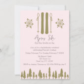 Apres Ski Pink Bachelorette Party Weekend Kaart (Voorkant)