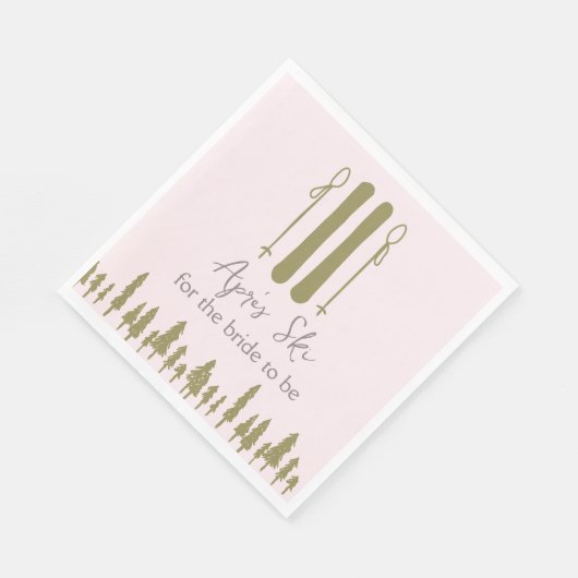 Apres Ski Pink Winter Vrijgezellenfeest Servet (Hoek)