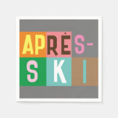 Après-ski Retro Skier Color Block Servet (Voorkant)