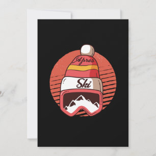 Apres Ski Retro  Skier Skiing Winter Sports Kaart