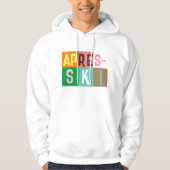 Après-ski Retro Skiers Color Block Hoodie (Voorkant)