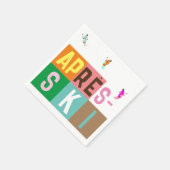 Après-ski Retro Skiers Color Block Servet (Hoek)