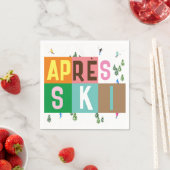 Après-ski Retro Skiers Color Block Servet (Insitu)
