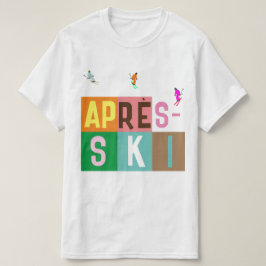 Après-ski Retro Skiers Color Block T-shirt