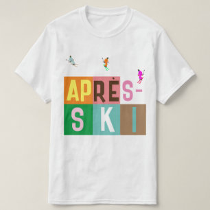 Après-ski Retro Skiers Color Block T-shirt