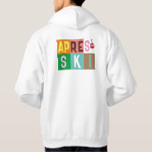 Après-ski retro skiërs kleurenblok hoodie (Achterkant)