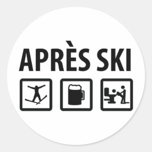 apres ski ronde sticker