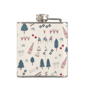 Apres Ski Roze Champagne Cadeau voor Bruidsmeisjes Heupfles (Achterkant)