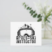 Apres-Ski | Skiers Ski Skiing Mountains Gift Briefkaart (Staand voorkant)