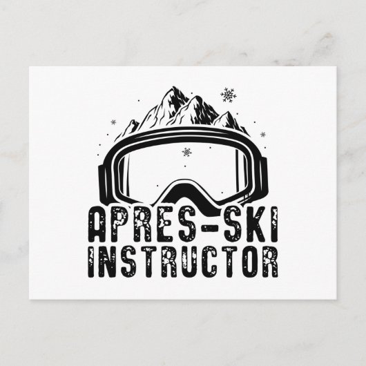Apres-Ski | Skiers Ski Skiing Mountains Gift Briefkaart (Voorkant)