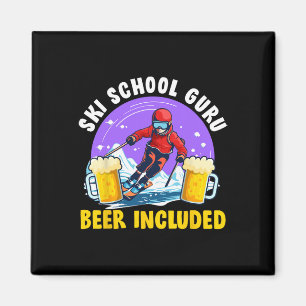 Apres-ski Skischool Guru Bier Inbegrepen Grappige Magneet
