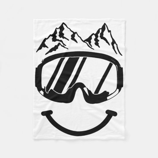 Apres Ski Snowboard Snowmobile Funny Skiing Snowmo Fleece Deken (Voorkant)