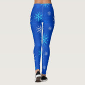 Après-ski, Snowflake Design Leggings Blue (Achterkant)