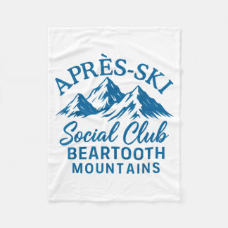 Après ski social club beartooth mountains fleece deken