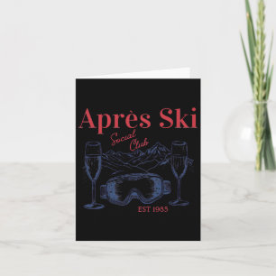 Apres Ski Social Club Drink Feestvrouwen Winter Kaart