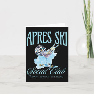Apres Ski Social Club Drink Feestvrouwen Winter Kaart