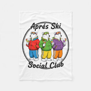 Après ski sociale club grappige skileren ski ijsbe fleece deken