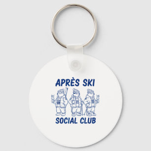 Après ski sociale club grappige skisport ijsberen sleutelhanger