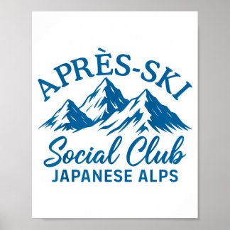 Après ski sociale club Japanse Alpen Poster