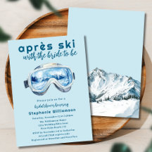 Après Ski Sportieve Winter Waterverf Bruidsdouche