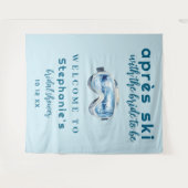 Apres Ski Sporty Winter Bridal Shower Backdrop Wandkleed (Voorkant (horizontaal))
