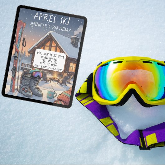 Après Ski Verjaardagsfeest Kaart