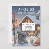 Après Ski Verjaardagsfeest Kaart (Voorkant)