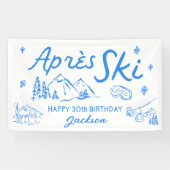 Après Ski Verjaardagsfeest Vinyl Banner (Horizontaal)