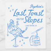 Apres Ski vrijgezellenfeest cadeautjes laatste too Wijn Etiket (Enkel label)