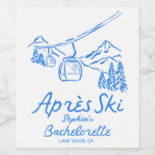 Apres Ski vrijgezellenfeest cadeautjes Wijn Etiket (Enkel label)