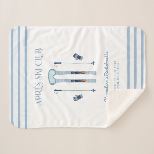 Apres Ski vrijgezellenfeest Sherpa Deken (Voorkant (horizontaal))