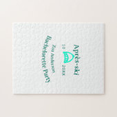 Après-ski vrijgezellenfeest turquoise hoed naam da legpuzzel (Horizontaal)