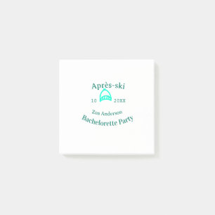 Après-ski vrijgezellenfeest turquoise hoed naam da post-it® notes