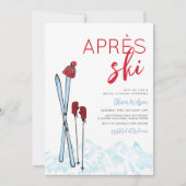 Apres-Ski Waterverf Winter Vrijgezellenfeest Kaart (Voorkant)