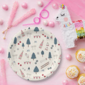 Apres Ski Weekend Party Roze Champagne Papieren Bordje (Feest)