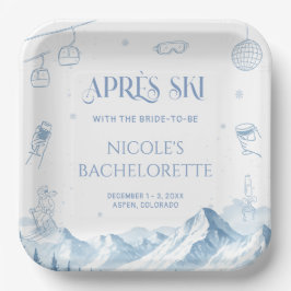 Apres Ski Winter Bachelorette-feest Papieren Bordje