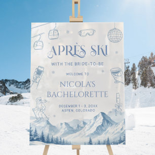 Apres Ski Winter Bachelorette-feest verwelkoming  Acryl Bord