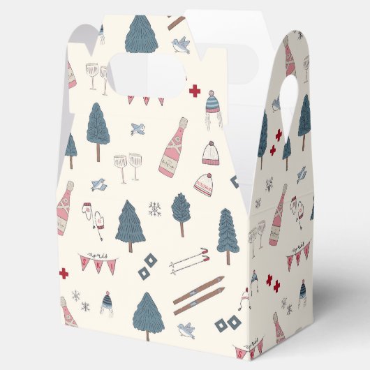 Apres Ski Winter Bachelorette Party Favor Dozen Bedankdoosjes (Geopend)