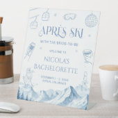 Apres Ski Winter Bachelorette Party Reclamebord Met Voetstuk (Insitu)