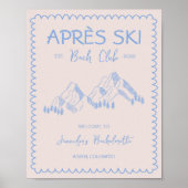 Apres Ski Winter Bachelorette Weekend Welkom Poster (Voorkant)