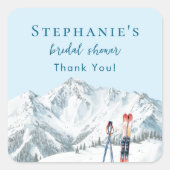 Apres Ski Winter Berg Bruidsfeest Dank Je Vierkante Sticker