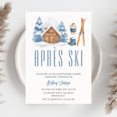 Apres Ski Winter Nesting Baby shower Kaart