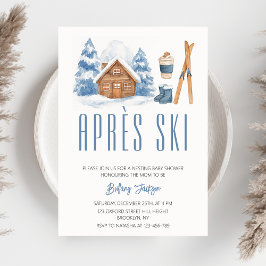 Apres Ski Winter Nesting Baby shower Kaart